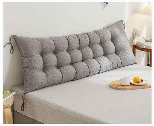 Hoowarm Bett Rückenkissen, 90/120/150/200/180cm Lesekissen Weiches Lendenwirbel-/Rückenstützkissen Kopfteilkissen Waschbar für Bett und Sofa，Erkerfenster, Tatami(R,180x50x10cm) von Hoowarm