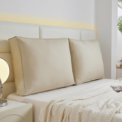 Hoowarm Rückenkissen Lesekissen 60/70/90/100cm Für Bett Sofa Langes Rechteck Rücken Kissen Stützkissen Couchkissen Groß Rückenstützkissen Mit Abnehmbarem Bezug Wandkissen(A,70x50cm/27x19in(1pc)) von Hoowarm