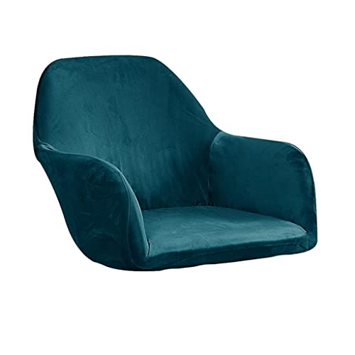 Hoowarm Samt Stuhlbezug 1/2/4/6er Set mit Armlehne Stretch Stuhlhussen Büro-Sessel Schonbezug Rückenlehne Stuhlabdeckung Hoher Stuhl Abdeckung Schutzhülle-bezüge Überwürfe (Color : S, Size : 1PCS) von Hoowarm