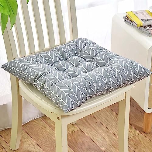 Hoowarm Stuhl-Sitzkissen Stuhlkissen mit Bindebänder 40x40cm/45x45/50x50cm Sitzkissen Outdoor Indoor Stuhlauflage Weiches Esszimmerstuhl Kissen Küche Sitzpolster(A8,50x50cm/19.6x19.6in) von Hoowarm