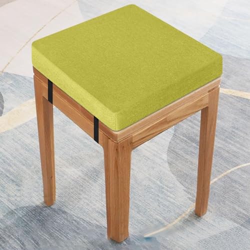 Hoowarm Stuhlkissen Eckig Küche mit Bändern Rutschfestes Barhocker Kissen 40x40 35x35 45x45cm Esszimmer Stuhl Sitzpolster Waschbarem Bezug für Outdoor，Indoor, Auto, Büro,Garten(Colour1,45x45x8cm) von Hoowarm