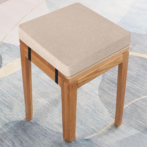 Hoowarm Stuhlkissen Eckig Küche mit Bändern Rutschfestes Barhocker Kissen 40x40 35x35 45x45cm Esszimmer Stuhl Sitzpolster Waschbarem Bezug für Outdoor，Indoor, Auto, Büro,Garten(Colour5,40x40x3cm) von Hoowarm