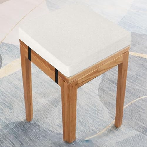 Hoowarm Stuhlkissen Eckig Küche mit Bändern Rutschfestes Barhocker Kissen 40x40 35x35 45x45cm Esszimmer Stuhl Sitzpolster Waschbarem Bezug für Outdoor，Indoor, Auto, Büro,Garten(Colour8,28x28x8cm) von Hoowarm