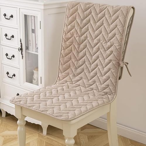 Hoowarm Stuhlkissen mit Rückenteil Sitz und Rückenkissen Büro Stuhlauflage Esszimmer Sitzkissen mit Bänder Stuhlpads Gartenstuhlauflage für Gartenstühle Outdoor Indoor(A1,45x135cm(17.7x53in)) von Hoowarm