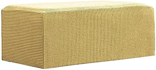 Ottomane Schonbezug Hockerbezug,Stretch Rechteckig Hocker Hussen Für FußhockerJacquard, Jacquard Bezug Ottomane Abdeckung Überzug Hocker Protector Waschbar Hockerabdeckung (Color : A12, Size : 105-1 von Hoowarm