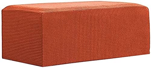 Ottomane Schonbezug Hockerbezug,Stretch Rechteckig Hocker Hussen Für FußhockerJacquard, Jacquard Bezug Ottomane Abdeckung Überzug Hocker Protector Waschbar Hockerabdeckung (Color : A17, Size : 75-10 von Hoowarm
