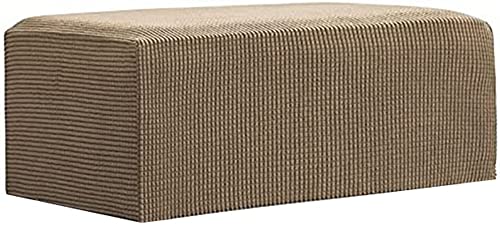 Ottomane Schonbezug Hockerbezug,Stretch Rechteckig Hocker Hussen Für FußhockerJacquard, Jacquard Bezug Ottomane Abdeckung Überzug Hocker Protector Waschbar Hockerabdeckung (Color : A3, Size : 105-13 von Hoowarm