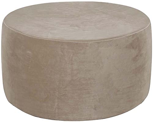Runde Hocker Bezug Stretch Ottomane Schonbezug Rechteck Samt Luxuriöser Hocker Bezug Für Jacquard Ottomane Überzug Abnehmbarer Waschbar Hockerbezug Waschbar (Color : A1, Size : 50-58cm/20-12) von Hoowarm