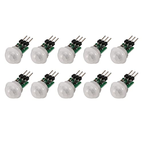 Hopbucan 10 Stück AM312 Mini-Modul Menschlicher Sensor IR Infrarot-PIR Bewegungsmelder Module DC 2,7 V bis 12 V, Hochsensitivität und zuverlässige Detektion mit Anti-Interferenz-Funktion, Grün Hopbucan 10 Stück AM312 Mini-Modul Menschlicher Sensor IR Infrarot-PIR Bewegungsmelder Module DC 2,7 V bis 12 V, Hochsensitivität und zuverlässige Detektion mit Anti-Interferenz-Funktion, Grün von Hopbucan
