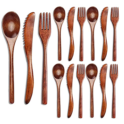 Hopbucan 15 StüCk HolzlöFfel Messer Besteck Set Geschirr Set KüChe Besteck Geschirr Besteck Set Hopbucan 15 StüCk HolzlöFfel Messer Besteck Set Geschirr Set KüChe Besteck Geschirr Besteck Set von Hopbucan