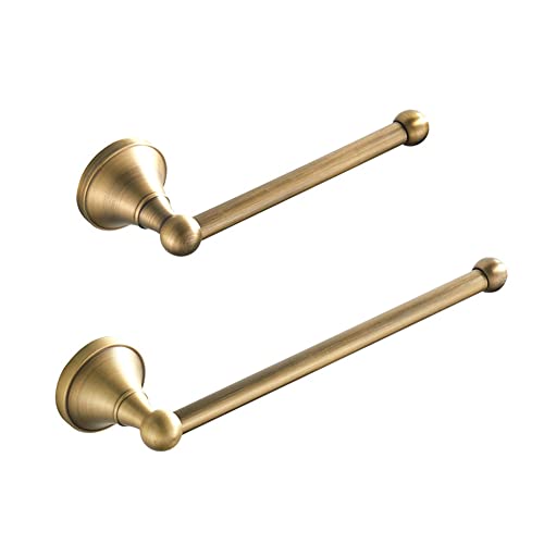 Hopbucan 2 StüCke Badezimmer ZubehöR Satz - Handtuchhalter und Toiletten Papierhalter Wand Halterung Aus Antikem Messing, GebüRstete Bronze von Hopbucan
