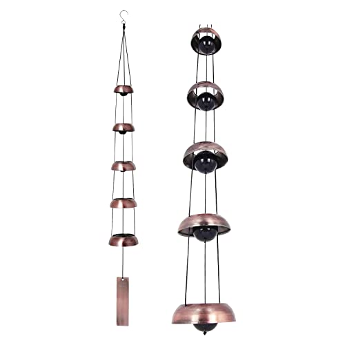 Hopbucan Temple Wind Bell Memorial Bell Wind Chime for Unique Gift Feng Shui Wind Chime for Outdoor Decoration in Yard von Hopbucan