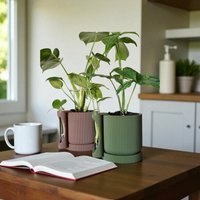 Pflanzentopf Mit Glasröhrchen - Handgemachter Boho Planter Drainagesystem & Untersetzer Propagation Station Für Pflanzenableger von Hope3DLab