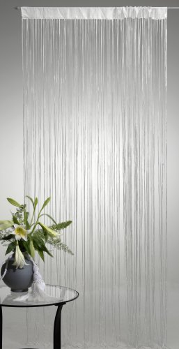 Fadenvorhang ca. 90x250 cm mit Lurex veredelt schillernd & elegant 1 Stück (Farbe Weiß) von Hopeg