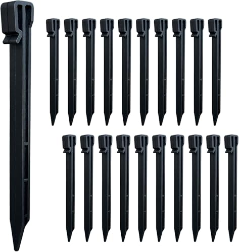 Hopelit 20 Stück Erdnagel, Rasenkante Kunststoff Robust 25cm Schwarz, Kunststoff Heringe Erdnägel Stabil Für Weiche Böden in Rasenflächen Perlschlauch Camping Hopelit 20 Stück Erdnagel, Rasenkante Kunststoff Robust 25cm Schwarz, Kunststoff Heringe Erdnägel Stabil Für Weiche Böden in Rasenflächen Perlschlauch Camping von Hopelit
