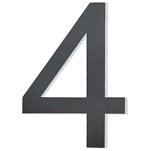 Hopelit Hausnummer, Hausnummer Anthrazit RAL 7016 Anthrazitgrau Feinstruktur Pulverbeschichtet, Hausnummer Edelstahl, Hausnummern Höhe 20cm - Schrift Arial - Ziffer 4 Hopelit Hausnummer, Hausnummer Anthrazit RAL 7016 Anthrazitgrau Feinstruktur Pulverbeschichtet, Hausnummer Edelstahl, Hausnummern Höhe 20cm - Schrift Arial - Ziffer 4 von Hopelit
