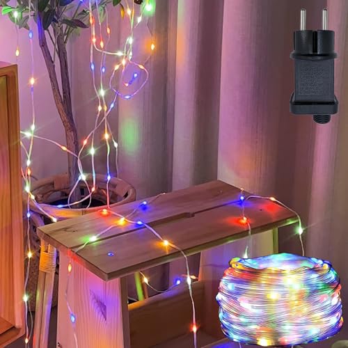 Hopelit Lichterkette Außen 10m 100LEDs Bunt, 8 Modi Lichterkette Innen mit Stecker Timer Speicherfunktion, IP67 Wasserdicht LED Lichterkette Outdoor für Garten Balkon Weihnachtsbaum Hopelit Lichterkette Außen 10m 100LEDs Bunt, 8 Modi Lichterkette Innen mit Stecker Timer Speicherfunktion, IP67 Wasserdicht LED Lichterkette Outdoor für Garten Balkon Weihnachtsbaum von Hopelit