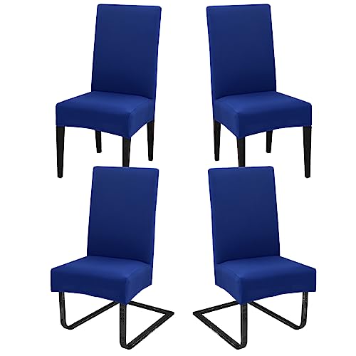 Stuhlhussen 4er Set für Schwingstühle, Abnehmbarer Waschbarer Stühle Schutz Dekoration, Stretch Stuhlbezug Hussen für Esszimmer, Hochzeit, Hotel, Küche, Partys Deko, Zeremonie, Blau von Hopelit