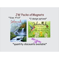 Jw Geschenke/Pack Magnete 10x10cm/Hebräer 136/2 Motive - Wasserfall & Kolibri/Jw Resin/Jw.org/Best Life Ever/Jw Encouragment/Jw Magnets von HopesDesignsJW