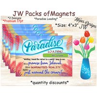 Jw Geschenke/Pack Magnete 4"x3"/Paradise Loading Design/Jw Ministry/Jw.org/Best Life Ever von HopesDesignsJW