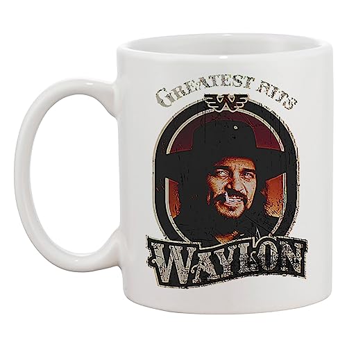 70s Style Outlaw Country Waylon Jennings Weiße Tasse Kaffee Tee Männer Frauen Keramik Coffee Tea Mug Cup von Hopestly