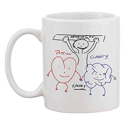 Arteta Arsenal All Or Nothing Passion Clarity Energy Weiße Tasse Kaffee Tee Männer Frauen Keramik Coffee Tea Mug Cup von Hopestly