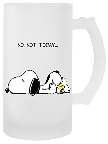 Hopestly No, Not Today Dog Transparent Becher Bier Herren Damen Mug Beer von Hopestly