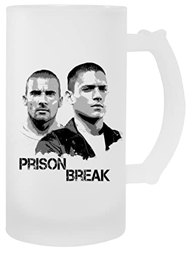 Hopestly Prison Break Characters Transparent Becher Bier Herren Damen Mug Beer von Hopestly