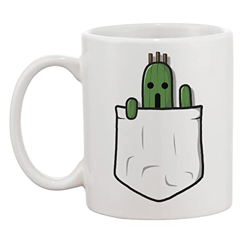 Kleiner Taschenkaktor Weiße Tasse Kaffee Tee Männer Frauen Keramik Coffee Tea Mug Cup von Hopestly