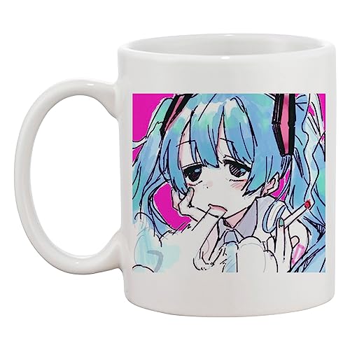 Miku Cig Weiße Tasse Kaffee Tee Männer Frauen Keramik Coffee Tea Mug Cup von Hopestly