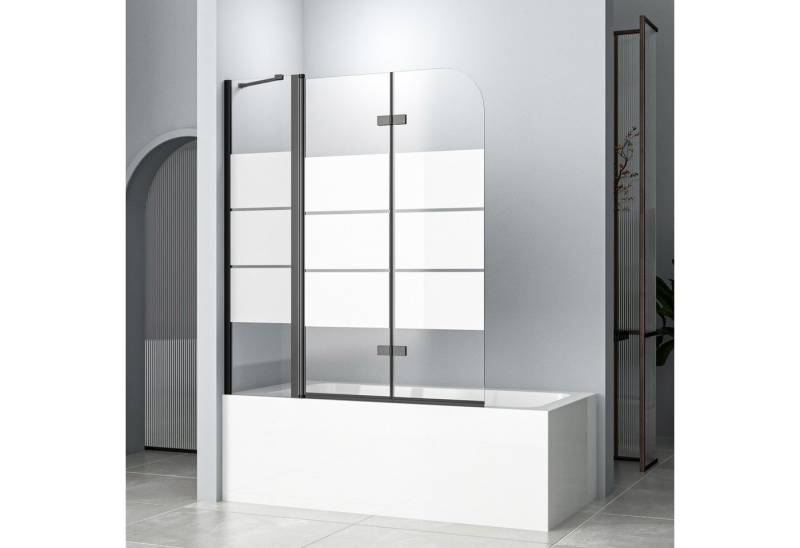 Hopibath Badewannenaufsatz Schwarz 150cm x 140cm Duschwand Badewanne faltbar milchglas mit Stange, Sicherheitsglas mit horizontale Gestreift, (2 teilig 180° Faltwand mit festem segment, mit Haltestange, Duschdichtung), 150(149-150)x140cm, mit Bohren Hopibath Badewannenaufsatz Schwarz 150cm x 140cm Duschwand Badewanne faltbar milchglas mit Stange, Sicherheitsglas mit horizontale Gestreift, (2 teilig 180° Faltwand mit festem segment, mit Haltestange, Duschdichtung), 150(149-150)x140cm, mit Bohren von Hopibath