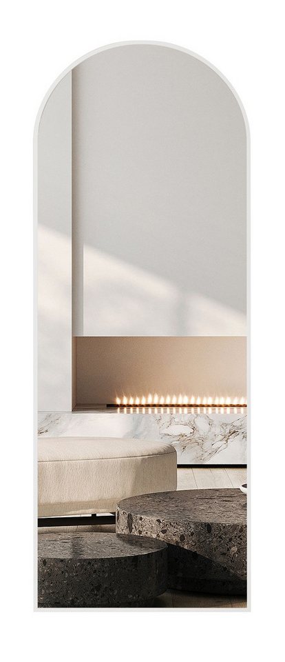 Hopibath Ganzkörperspiegel Standspiegel Weiß Schwarz Gold Wandspiegel ganzkörper 150x50 140x40cm (Bodenspiegel Ankleidespiegel, für Wohnzimmer, Schlafzimmer), bruchsicher Glas von Hopibath