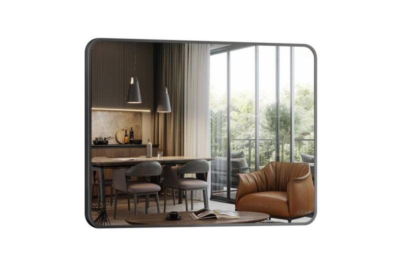Hopibath Spiegel Flurspiegel Wandspiegel groß Flur modern (Hängespiegel, 100 x 60 cm, mit Aluminiumrahmen), für Schlafzimmer Wohnzimmer Badezimmer von Hopibath