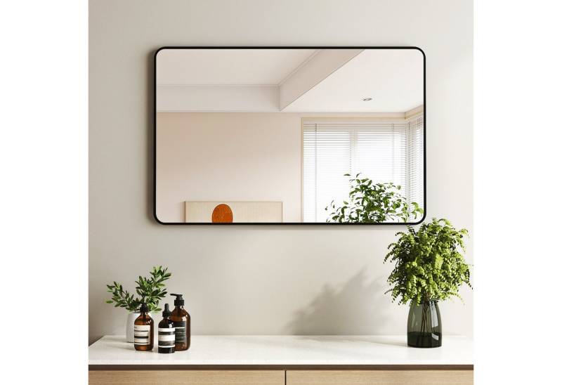 Hopibath Spiegel groß Wandspiegel groß 120x70 100x70 (Hängespiegel, Rechteckig), für Bad Schlafzimmer Wohnzimmer Hotel Garderobe von Hopibath