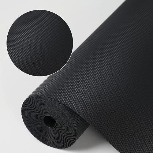 Schubladenmatte 30.5cm Breit, Antirutschmatte KüChenschublade, Eva Wasserdicht KüHlschrankmatten, Schubladeneinlage füR Regale SchräNke Schubladen KüHlschranke Hause BüRo, Schwarz von Hoplaep