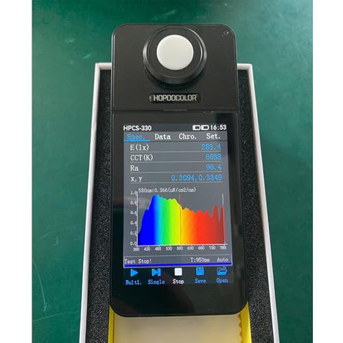 HPCS330 Tragbares Spektrometer CCT CRI Lux Spektrum Wellenlängen Test 380-780nm von Hopoocolor