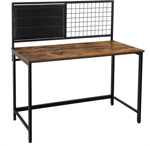Hoppa! | Computertafel | 118x60x75/120 cm | Staal/Spaanplaat | Zwart/Bruin von Hoppa!