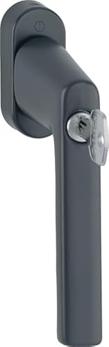 Fenstergriff Hamburg 0700LS/U26 100NM Alu.F9714M schwarz ma 32-42mm abschl. von HOPPE