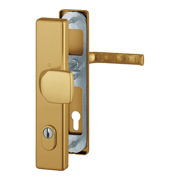 Hoppe Schutzgarnitur Beschlag Abschlusstüren F4 92mm 67 72mm Zylinderabdeckung B-Ware von Hoppe