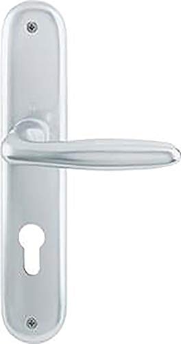Hoppe Verona Aluminium Langschild Wechsel Garnitur für Wohnungsabschluss-Türen F1 Natur 53/273P/1510 WG Wechsel-Garnitur 8/72 mm von Hoppe