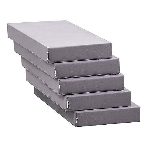 5-teilige Matratze für Lounge-Modul in Granit-Grau (Granite Grey), Maße 80x200 cm, Höhe 9 cm von Hoppekids
