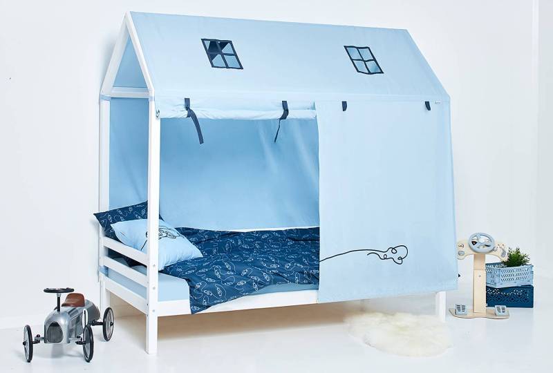 home24 Hausbett II 90 x 200cm Blau/Blau von home24