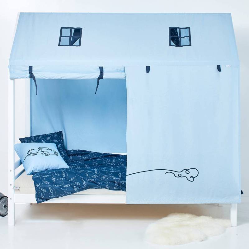 home24 Hausbett IV 90 x 200cm Blau/Blau von home24