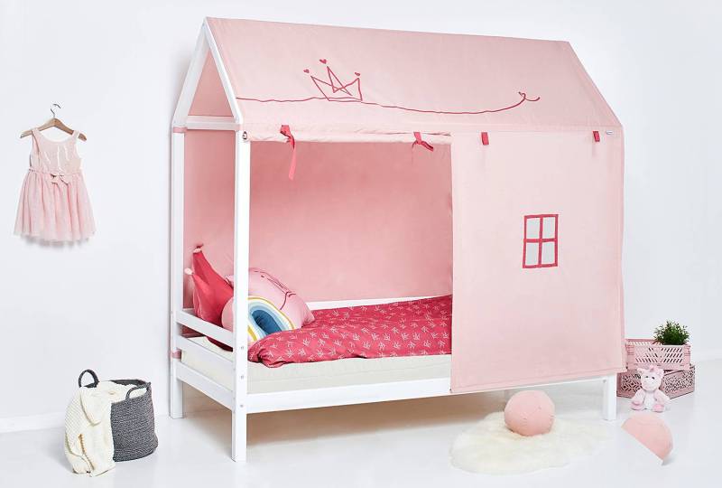 home24 Hausbett IV 90 x 200cm Blau/Rosa von home24