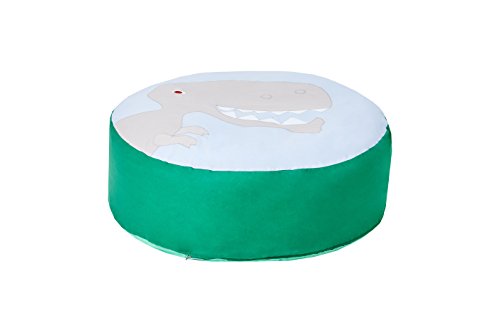 Hoppekids Sitzsack mit Dinosaur, Baumwolle/Schaum, Blau/Grün, 75 x 75 x 23 cm von Hoppekids