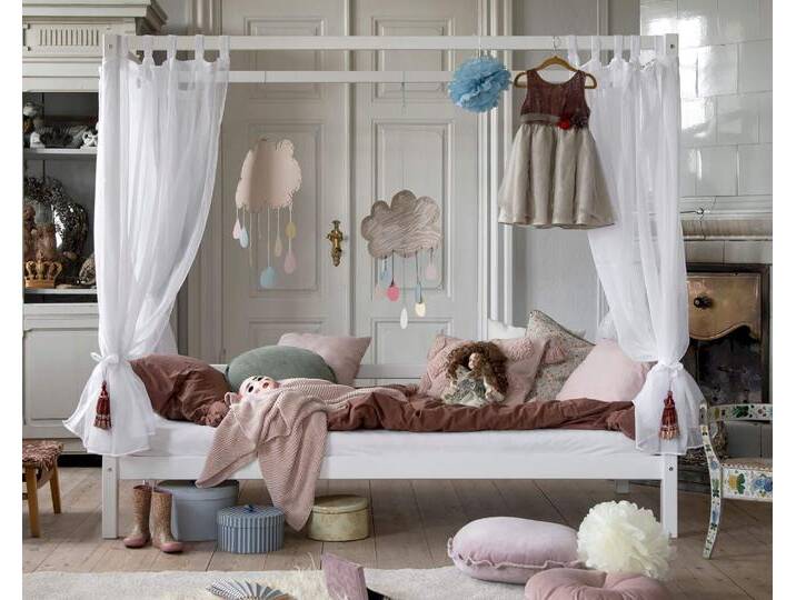 Hoppekids »ECO Dream« Himmelbett weiß / 70x160cm / mit Leiter von Hoppekids