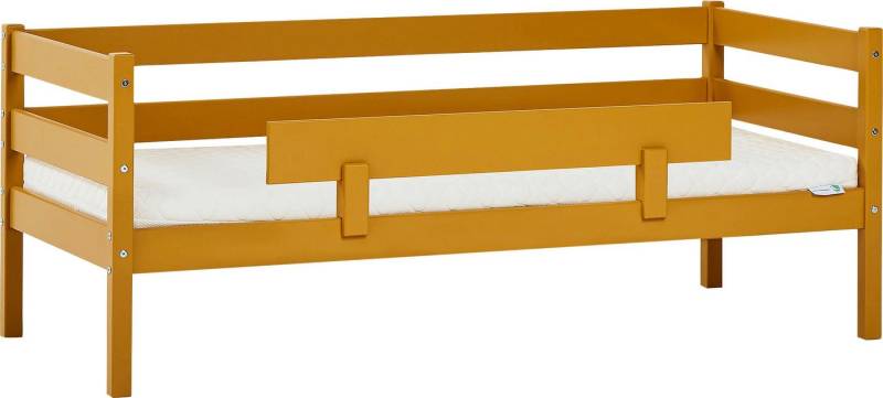 Hoppekids Einzelbett ECO Comfort Kinderbett, Kiefer Massivholz, Jugendbett inkl. Rollrost, 70x160 cm, wahlweise in verschieden Farben/ Matratze/ Absturzsicherung von Hoppekids