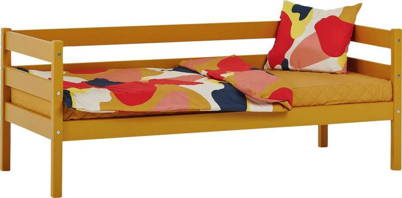 Hoppekids Einzelbett ECO Comfort Kinderbett, Kiefer Massivholz, Jugendbett inkl. Rollrost, 70x160 cm, wahlweise in verschieden Farben/ Matratze/ Absturzsicherung von Hoppekids