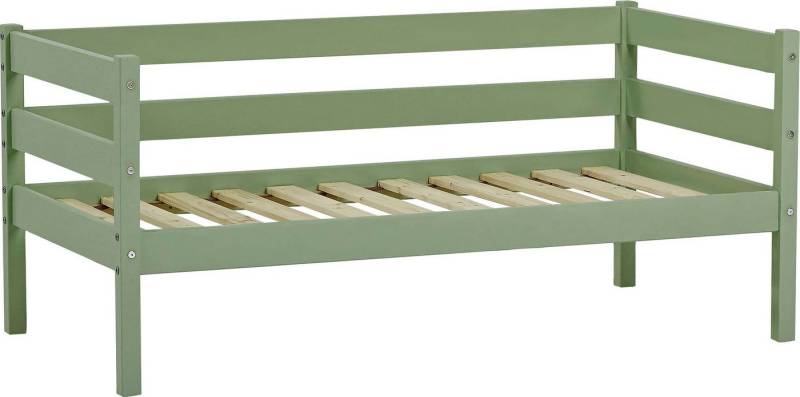 Hoppekids Einzelbett ECO Comfort Kinderbett, Kiefer Massivholz, Jugendbett inkl. Rollrost, 70x160 cm, wahlweise in verschieden Farben/ Matratze/ Absturzsicherung von Hoppekids