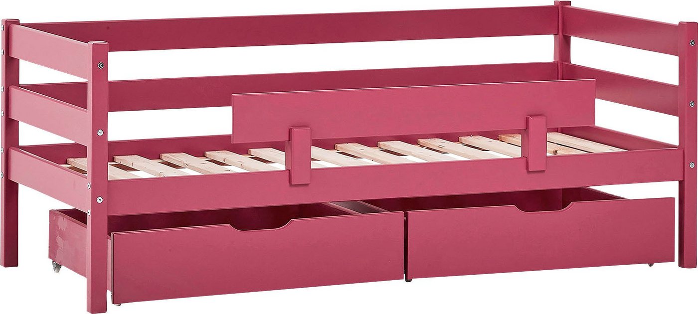 Hoppekids Einzelbett ECO Comfort (Set), mit Rollrost in 8 Farben, wahlweise mit Matratze und Absturzsicherung von Hoppekids